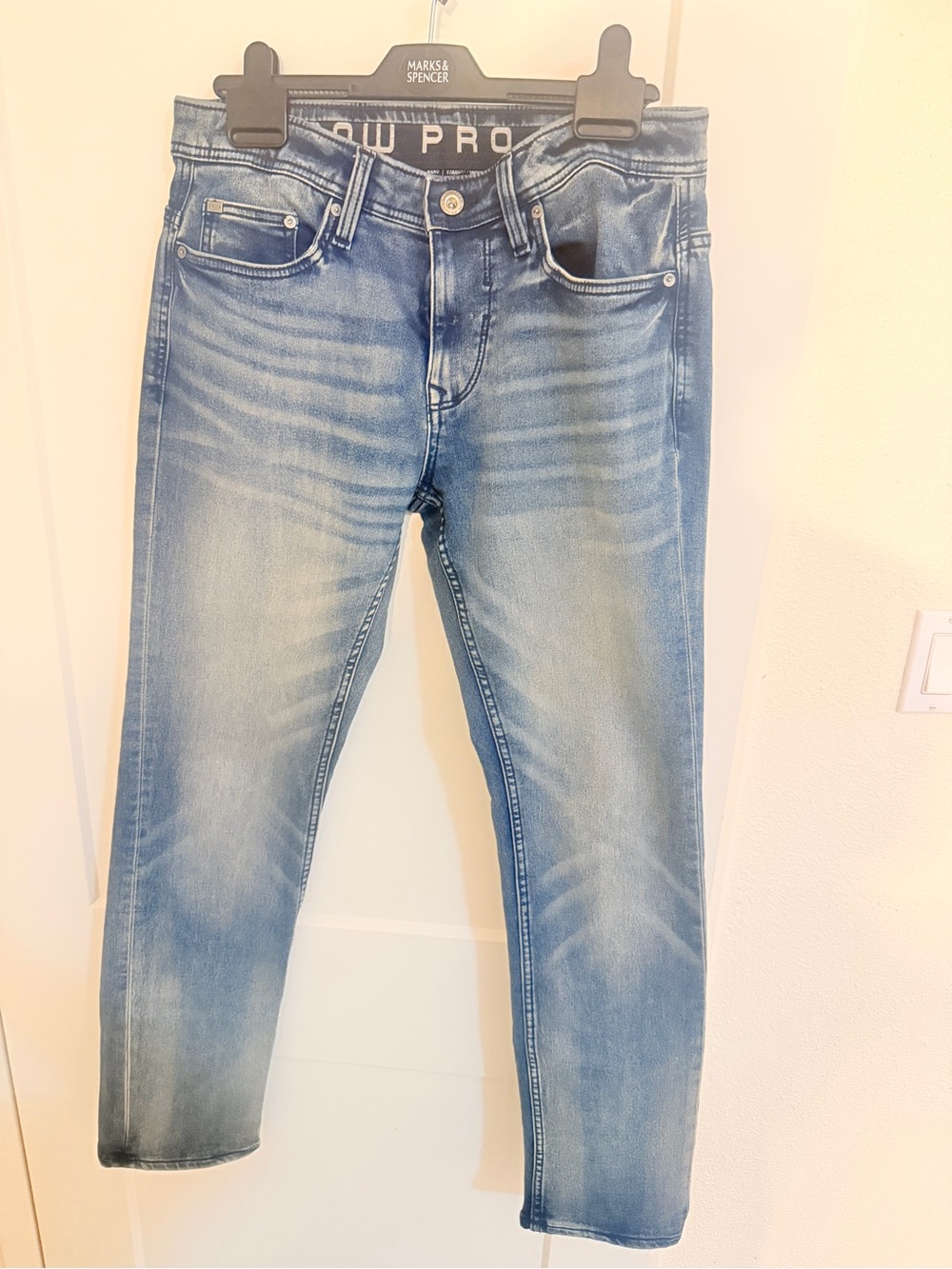 Marks & Spencer Light Blue Slim Jeans for Men